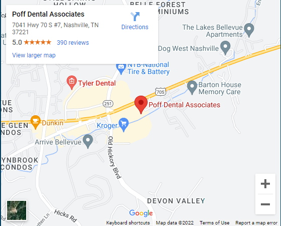 poff dental associates map
